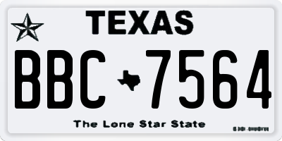 TX license plate BBC7564