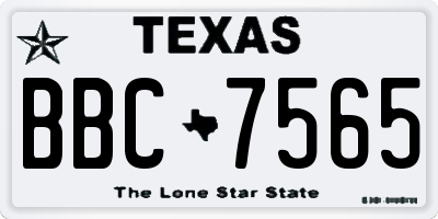 TX license plate BBC7565