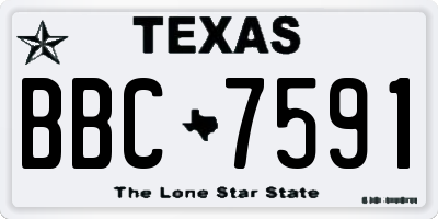 TX license plate BBC7591