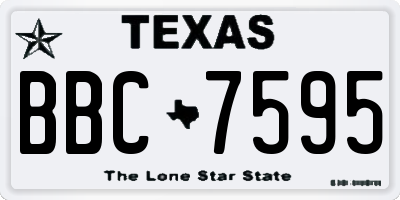 TX license plate BBC7595
