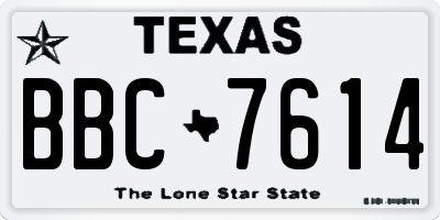 TX license plate BBC7614