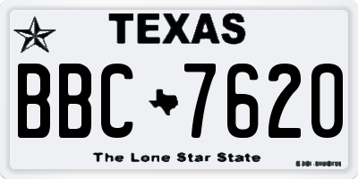 TX license plate BBC7620