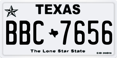 TX license plate BBC7656