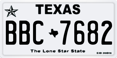 TX license plate BBC7682