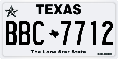 TX license plate BBC7712