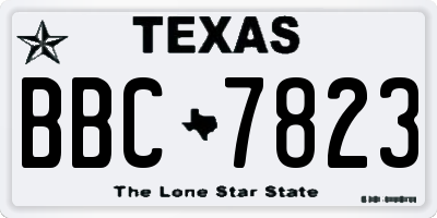 TX license plate BBC7823