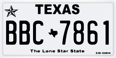 TX license plate BBC7861