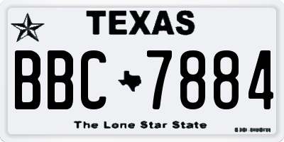 TX license plate BBC7884