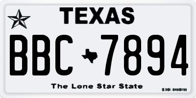 TX license plate BBC7894