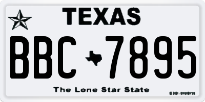 TX license plate BBC7895
