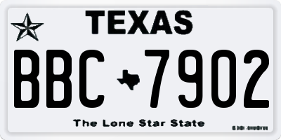 TX license plate BBC7902