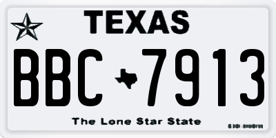 TX license plate BBC7913