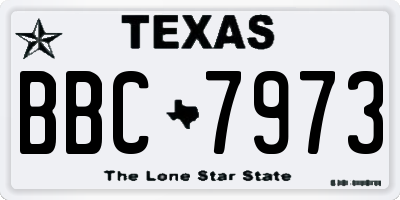 TX license plate BBC7973