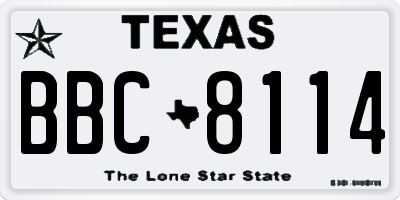 TX license plate BBC8114
