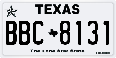 TX license plate BBC8131