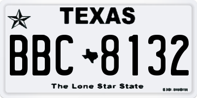 TX license plate BBC8132