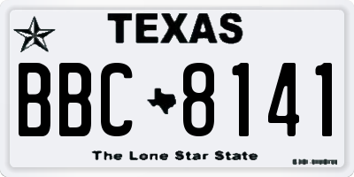TX license plate BBC8141