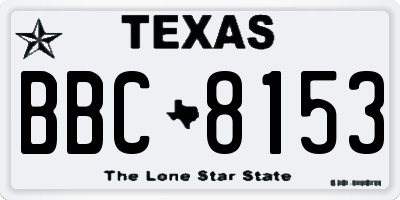 TX license plate BBC8153