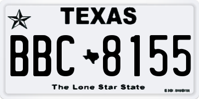 TX license plate BBC8155