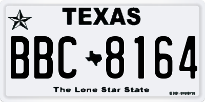 TX license plate BBC8164