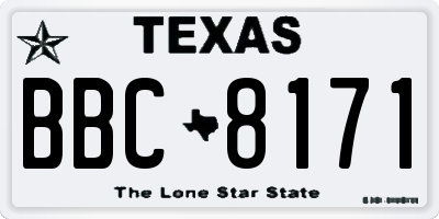 TX license plate BBC8171