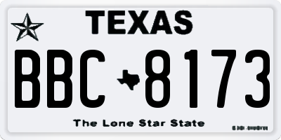 TX license plate BBC8173