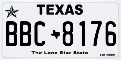 TX license plate BBC8176
