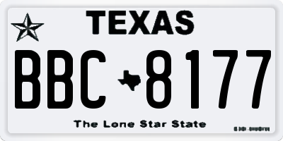 TX license plate BBC8177