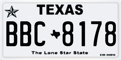 TX license plate BBC8178