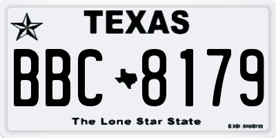 TX license plate BBC8179