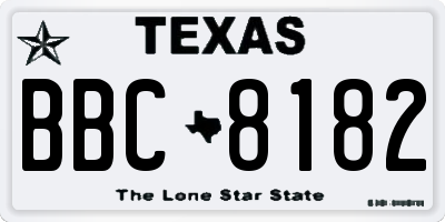 TX license plate BBC8182