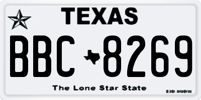 TX license plate BBC8269