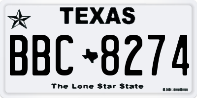 TX license plate BBC8274