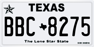 TX license plate BBC8275