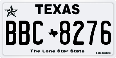 TX license plate BBC8276