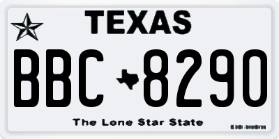 TX license plate BBC8290