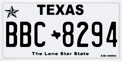 TX license plate BBC8294