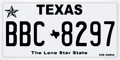TX license plate BBC8297