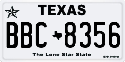 TX license plate BBC8356