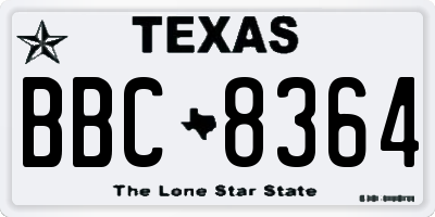 TX license plate BBC8364