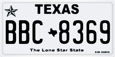 TX license plate BBC8369