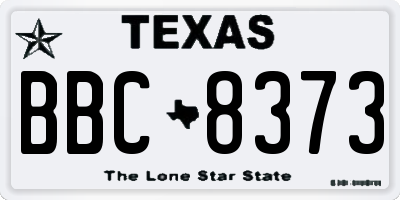 TX license plate BBC8373