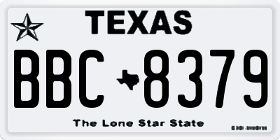 TX license plate BBC8379