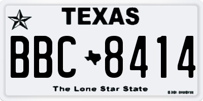 TX license plate BBC8414