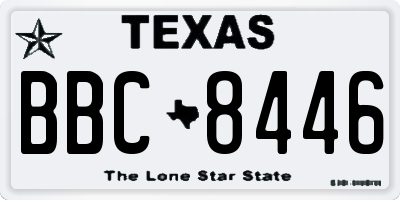 TX license plate BBC8446