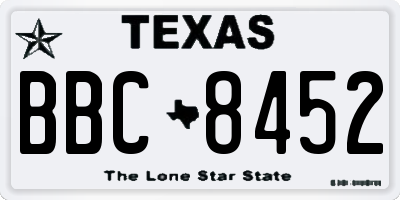 TX license plate BBC8452