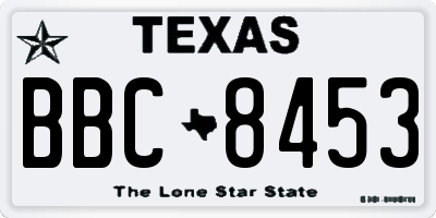 TX license plate BBC8453