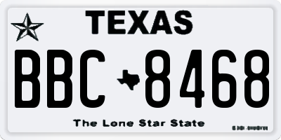 TX license plate BBC8468