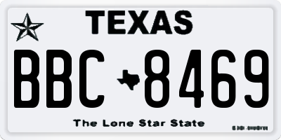 TX license plate BBC8469