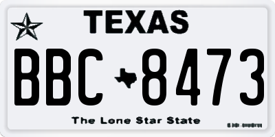 TX license plate BBC8473